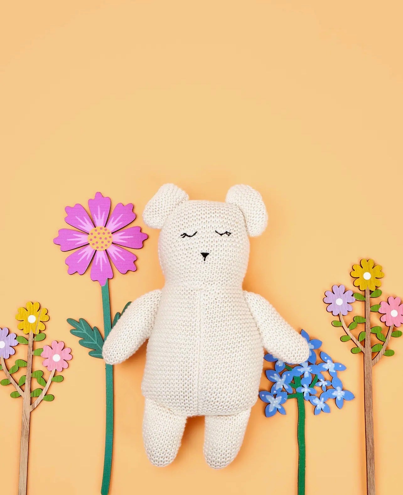 Organic Cotton Knitted Teddy Bear