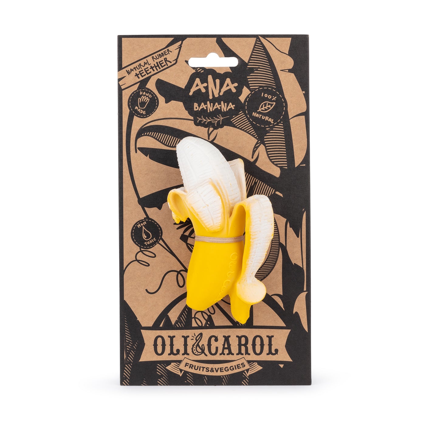 Ana Banana natural rubber teether by Oli & Carol