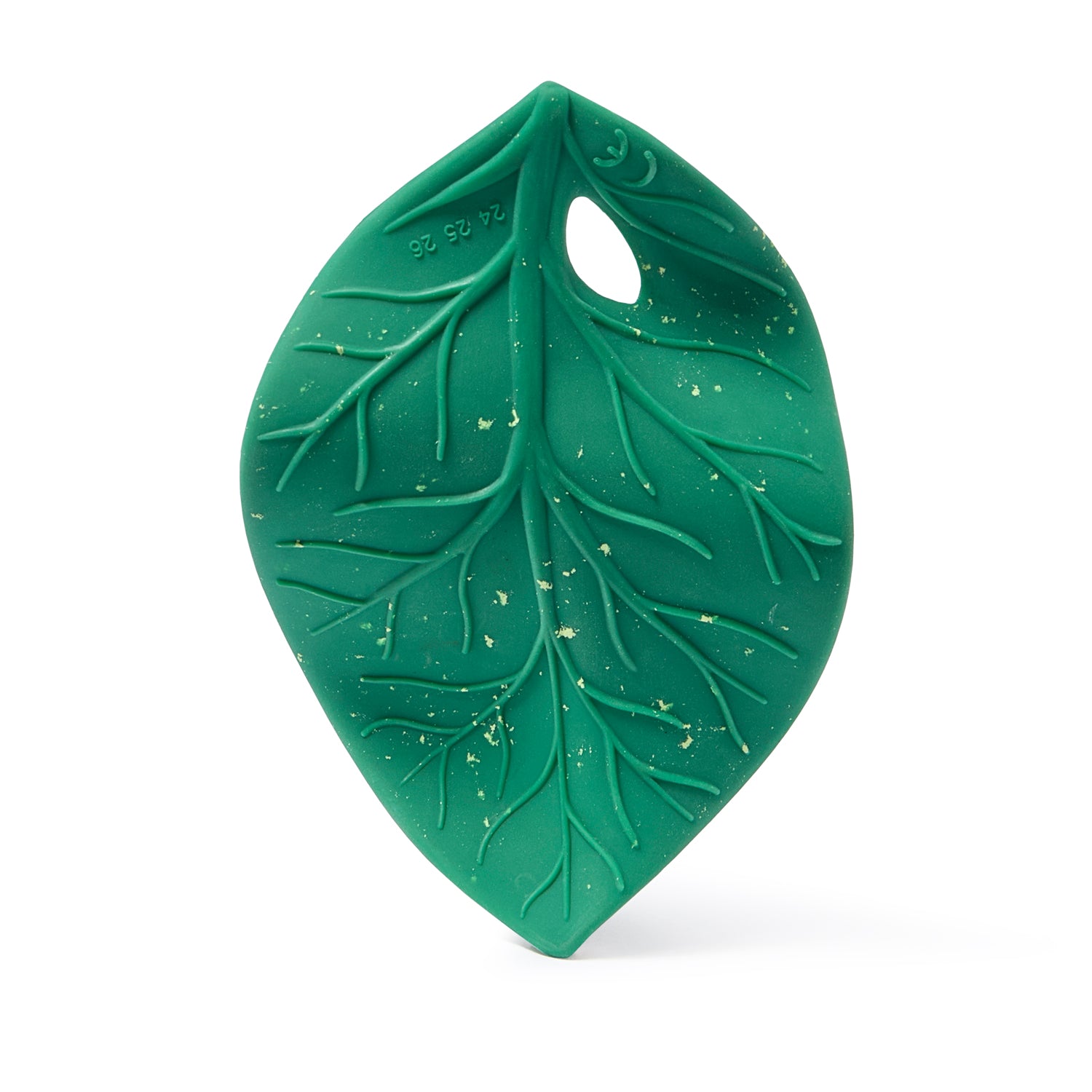 Chlorophyll leaf natural rubber teether for babies by Oli & Carol