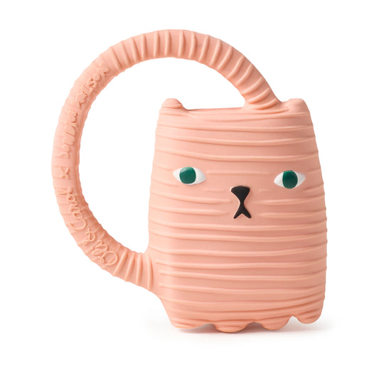 Natural rubber baby teether Donna Wilson Cat design by Oli & Carol