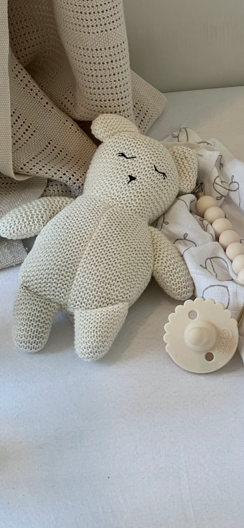 Organic Cotton Knitted Teddy Bear