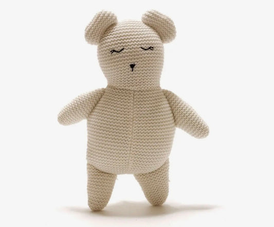 Organic Cotton Knitted Teddy Bear